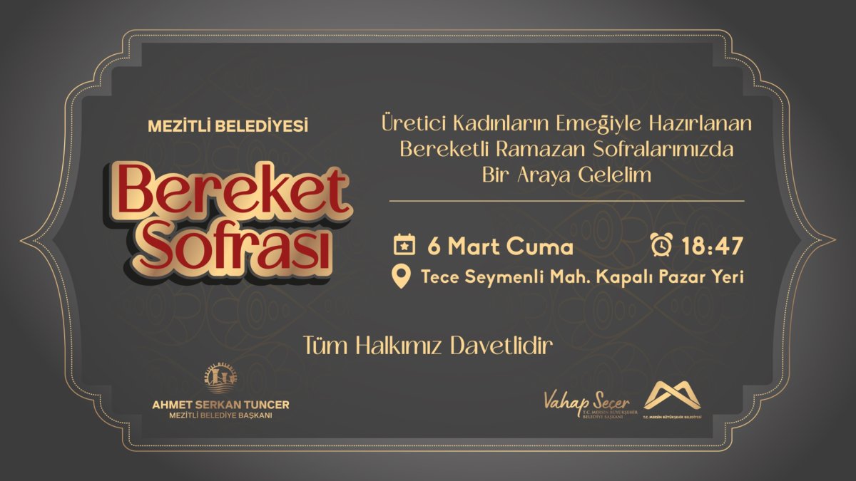 Başkan Tuncer, “Bereket Soframıza Tüm Halkımız Davetlidir”