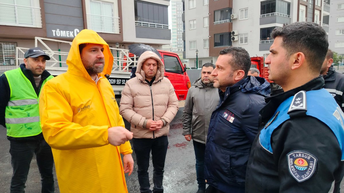 Tarsus’ta Şiddetli Yağışlara Karşı Müdahale