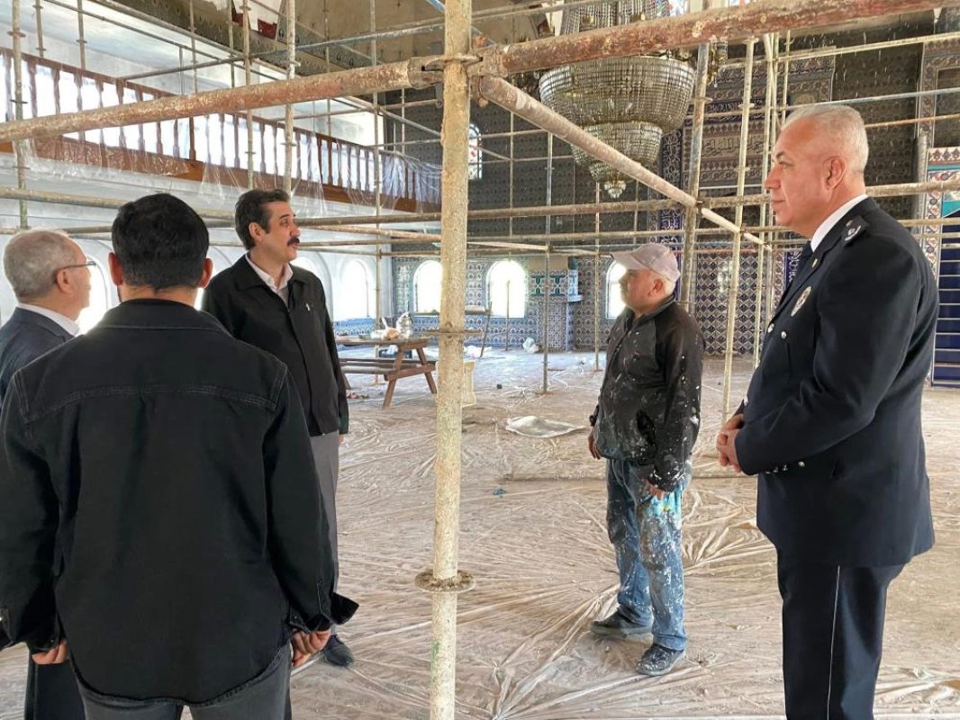 Bozyazı'da Yangında Zarar Gören Camide Çalışmalar Devam Ediyor