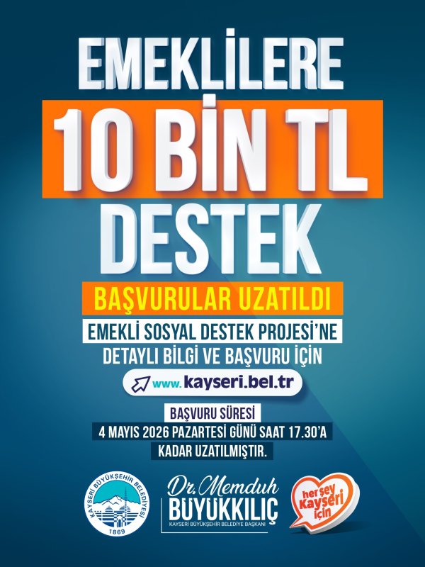 Emeklilere 10 Bin TL Destek Başvuru Süresi Uzatıldı