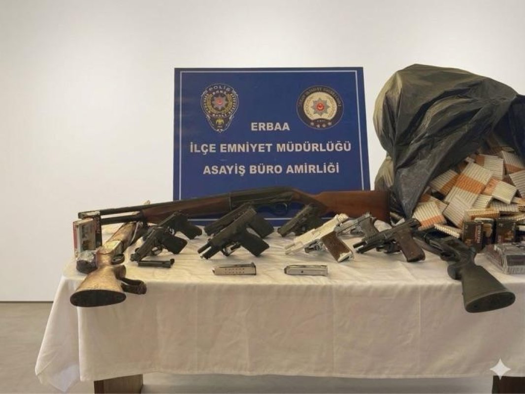Erbaa'da Silah Operasyonunda Cephanelik Çıkt