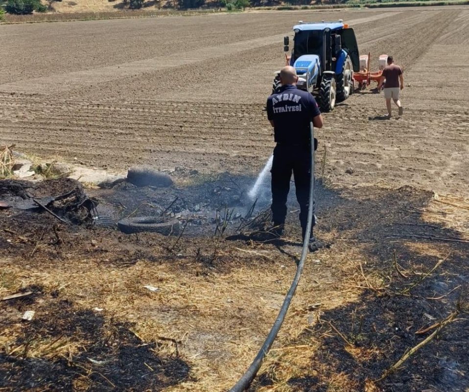 Arazi yangını büyümeden söndürüldü