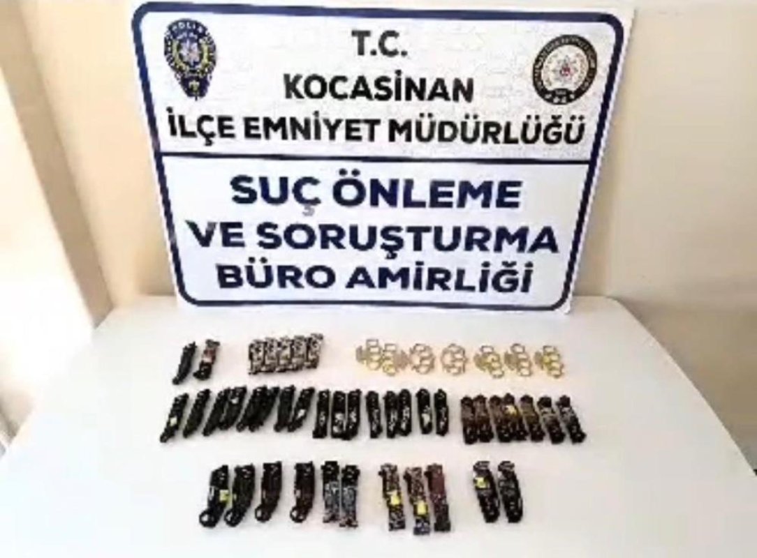 Kayseri'de yasaklı bıçak operasyonu: Çok sayıda sustalı ve muşta ele geçirildi