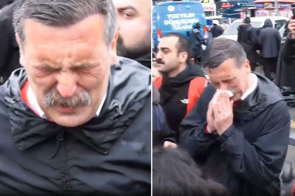 Mecidiyeköy'de Büyük Arbede! Erkan Baş Da Biber Gazına Maruz Kaldı