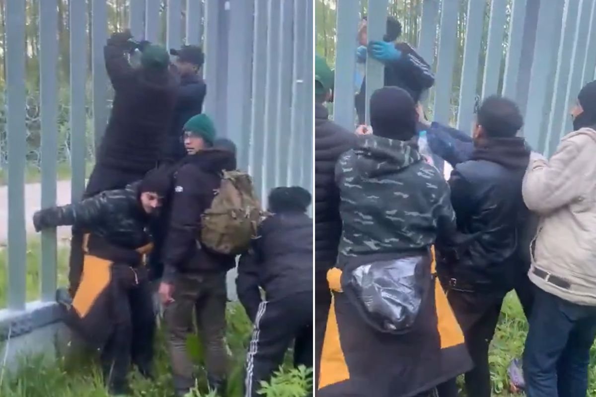Sığınmacılardan Olay Video! Polonya'ya Kaçak Olarak Böyle Girdiler
